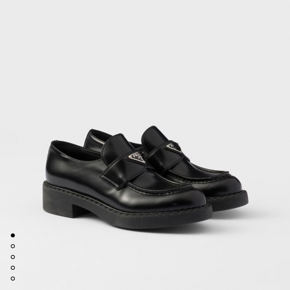 Prada leather loafers